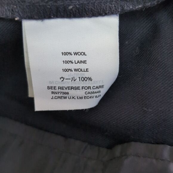 Jcrew 100% wool navy super 120 pants size 4p - Picture 5 of 6